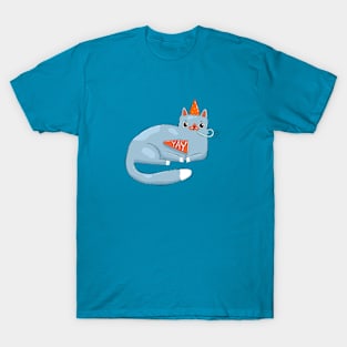 Positive blue cat T-Shirt